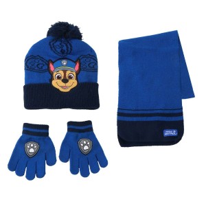 Bonnet, écharpe et gants The Paw Patrol Bleu 3 Pièces