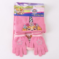 Bonnet, écharpe et gants The Paw Patrol Rose 3 Pièces