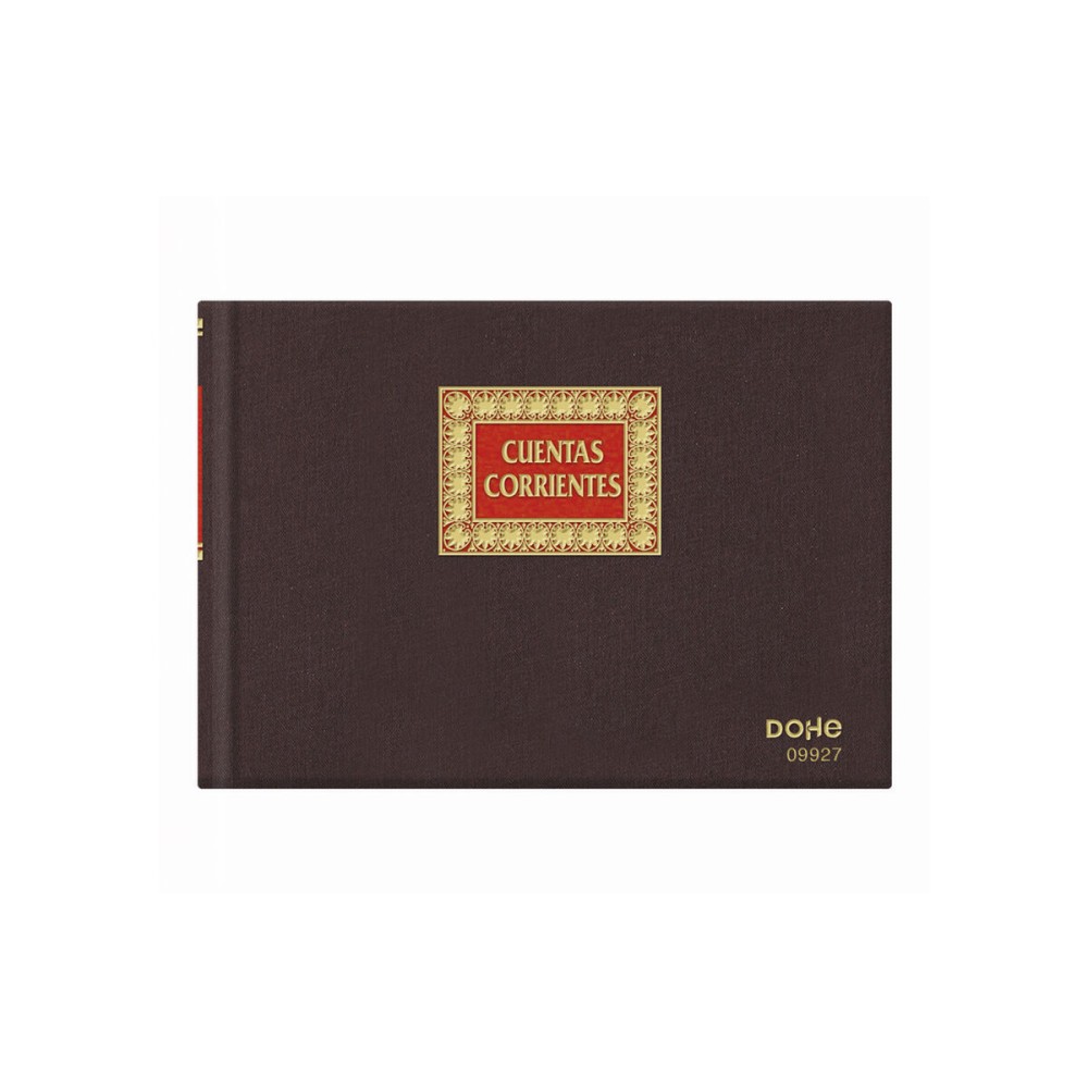 Account Book DOHE 09927 Quarto Burgundy 100 Sheets