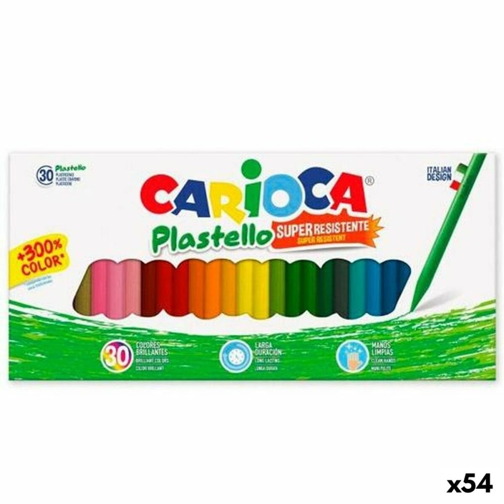 Wachstifte bunt Carioca Plastello Bunt (54 Stück)