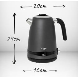 Kettle Adler AD 1295g Grey Stainless steel 2200 W 1850 W 1,7 L