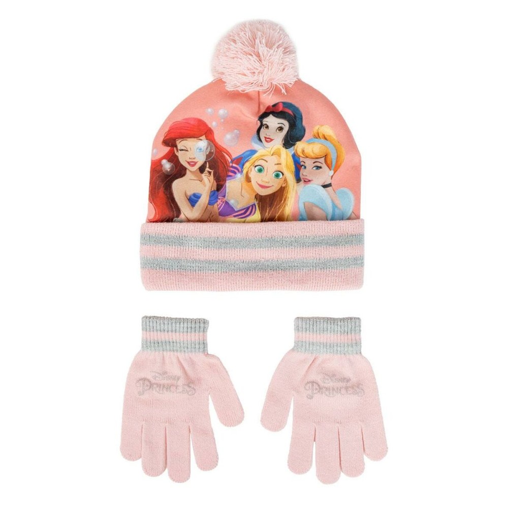 Mütze und Handschuhe Disney Princess Rosa