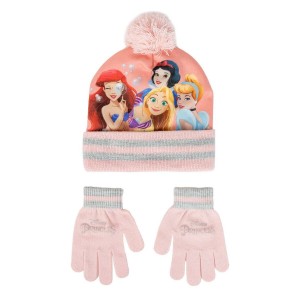 Mütze und Handschuhe Disney Princess Rosa