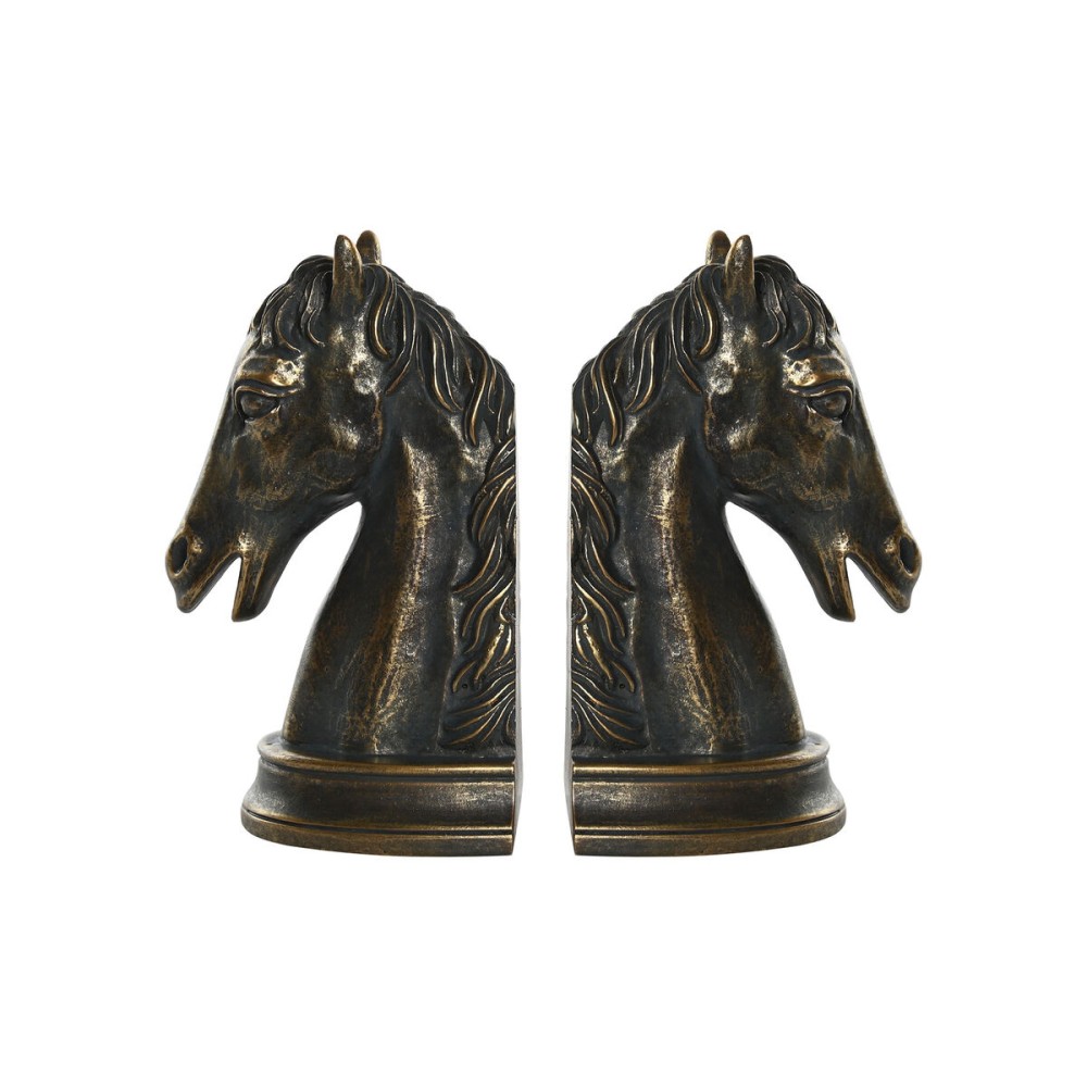 Bookend DKD Home Decor 23 x 9 x 19 cm Horse Resin