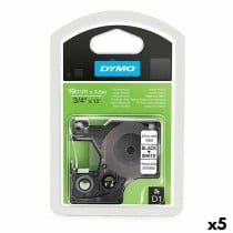 Thermotransfer-Farbband Dymo D1 16958 Weiß Schwarz 19 mm x 3,5 m (5 Stück)