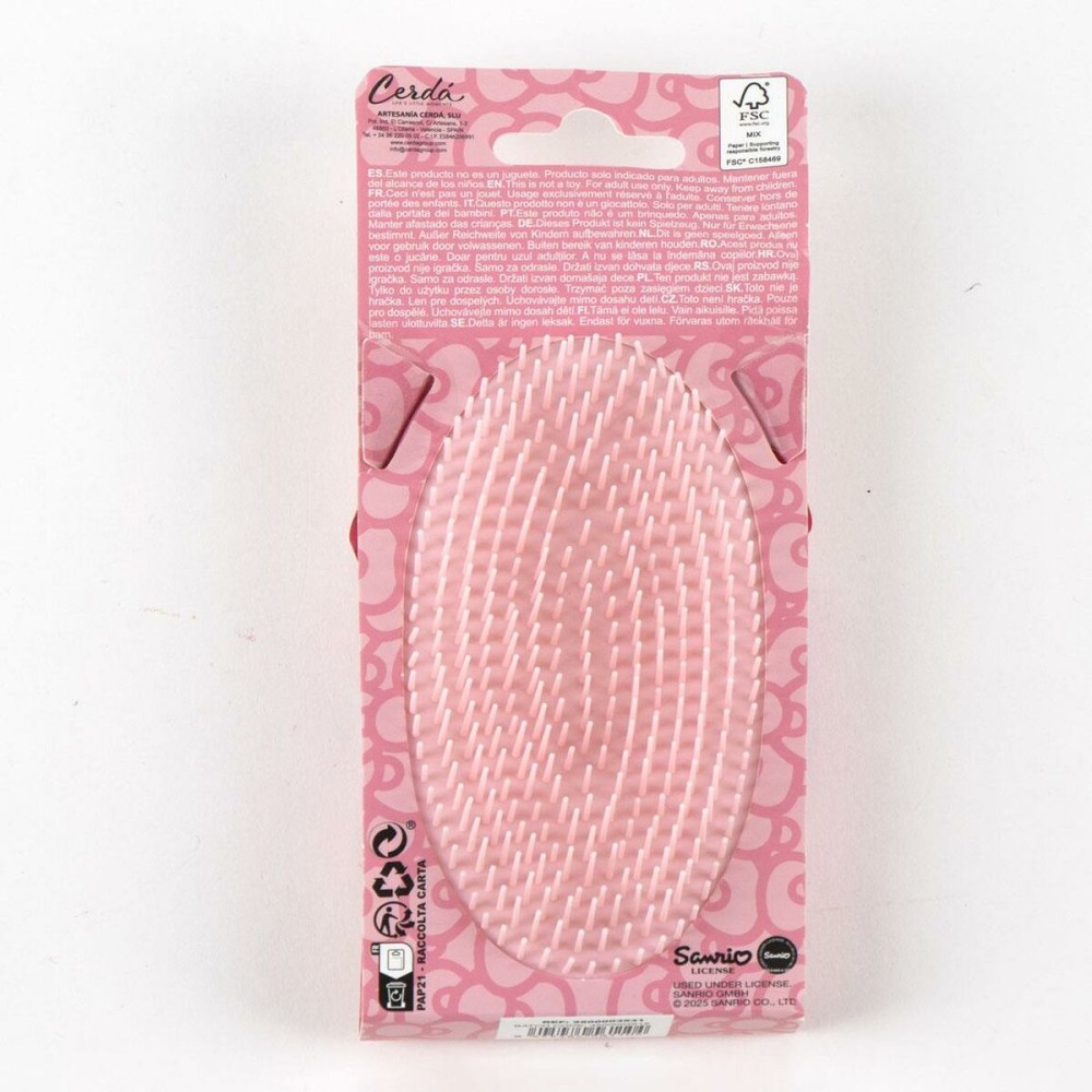 Brosse Démêlante Hello Kitty Rose 100 % ABS