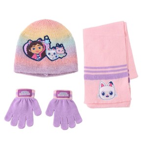 Bonnet, écharpe et gants Gabby's Dollhouse Multicouleur 3 Pièces