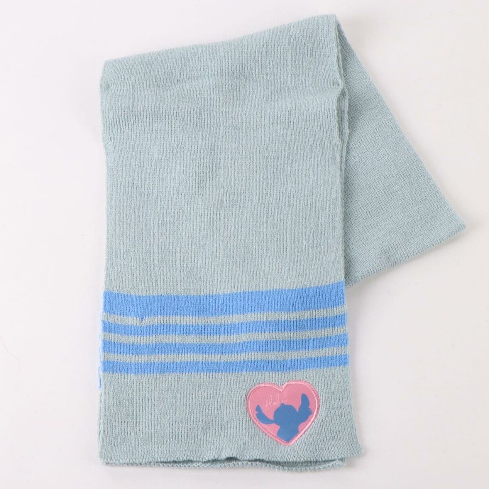 Bonnet, écharpe et gants Stitch Bleu clair 3 Pièces