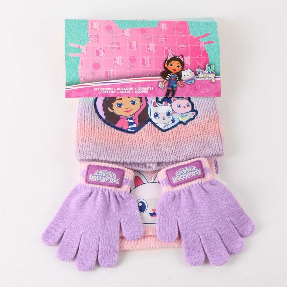 Bonnet, écharpe et gants Gabby's Dollhouse Multicouleur 3 Pièces