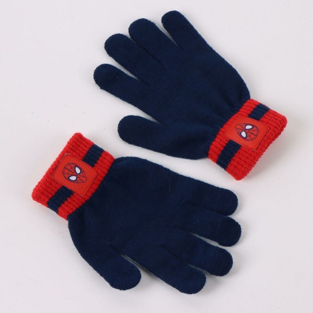 Bonnet, écharpe et gants Spider-Man Bleu 3 Pièces