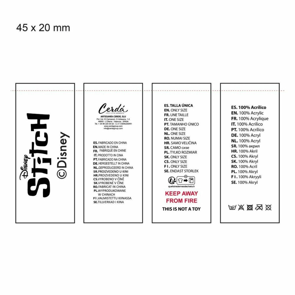 Mütze, Schal und Handschuhe Stitch Hellblau 3 Stücke
