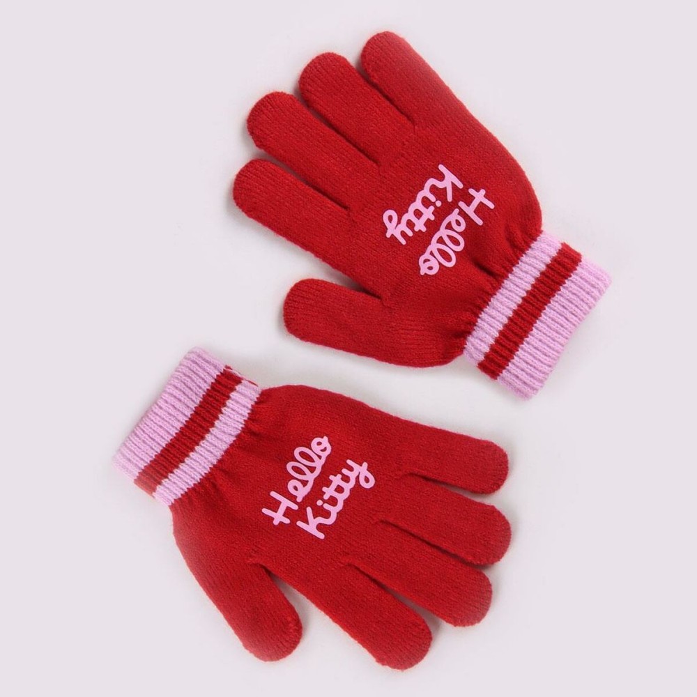 Bonnet, écharpe et gants Hello Kitty Rose 3 Pièces