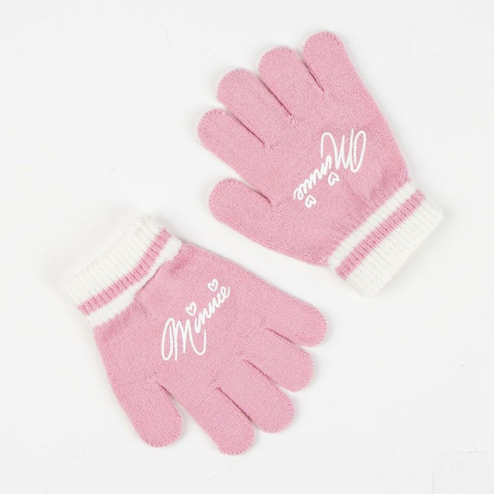 Mütze, Schal und Handschuhe Minnie Mouse Rosa 3 Stücke