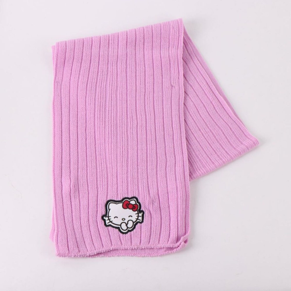 Bonnet, écharpe et gants Hello Kitty Rose 3 Pièces