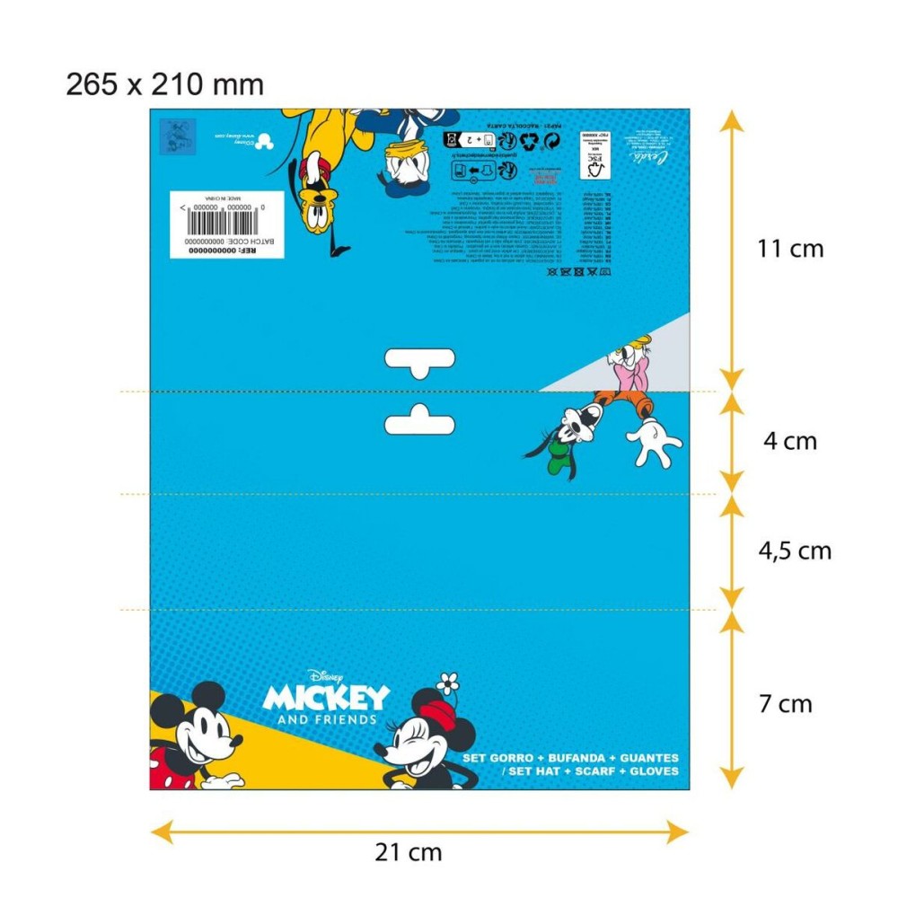 Mütze, Schal und Handschuhe Minnie Mouse Rosa 3 Stücke