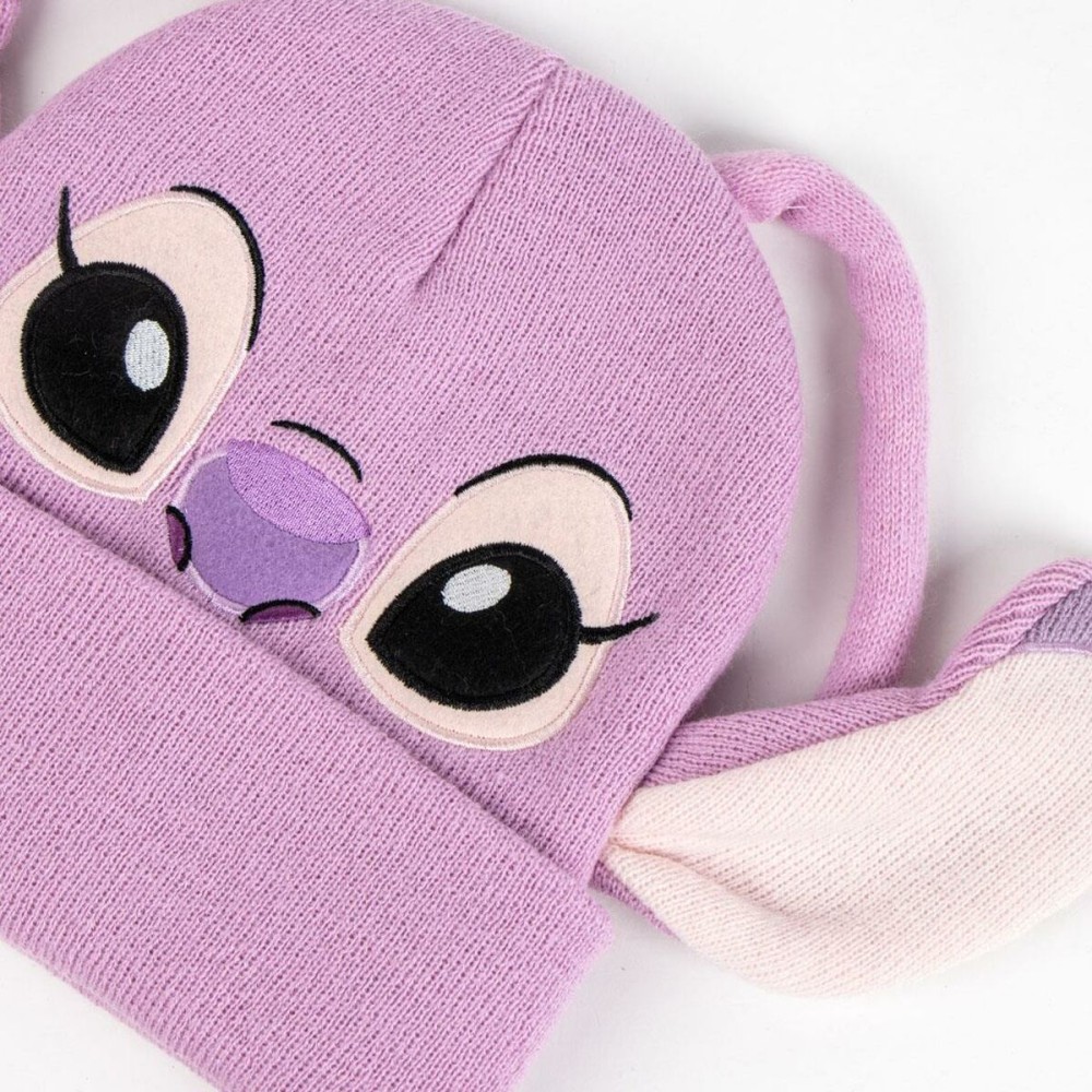 Kindermütze Stitch Rosa