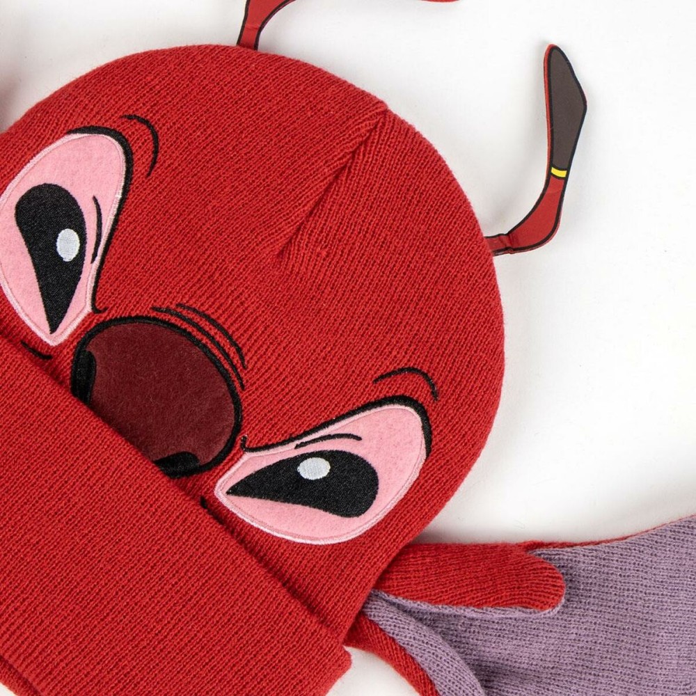 Kindermütze Stitch Rot