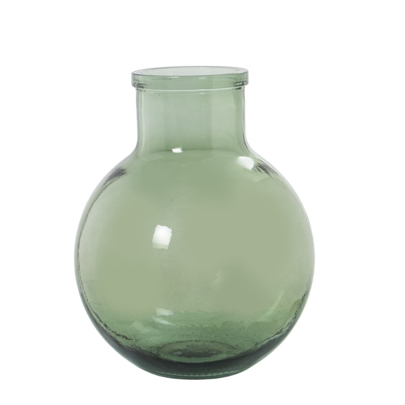 Vase aus recyceltem Glas Alexandra House Living grün Kristall 23 x 22 x 31 cm