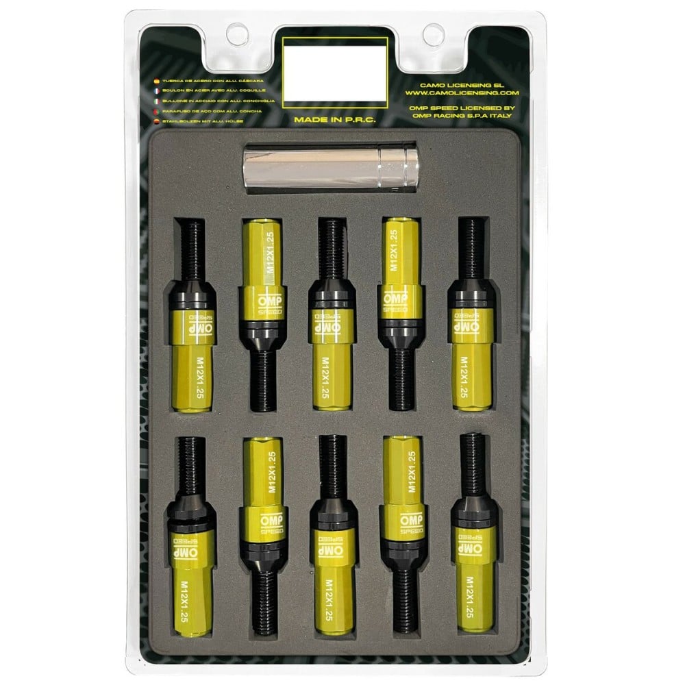 Kit de vissage OMP OMPS09971209 28 mm Jaune M12 x 1,25