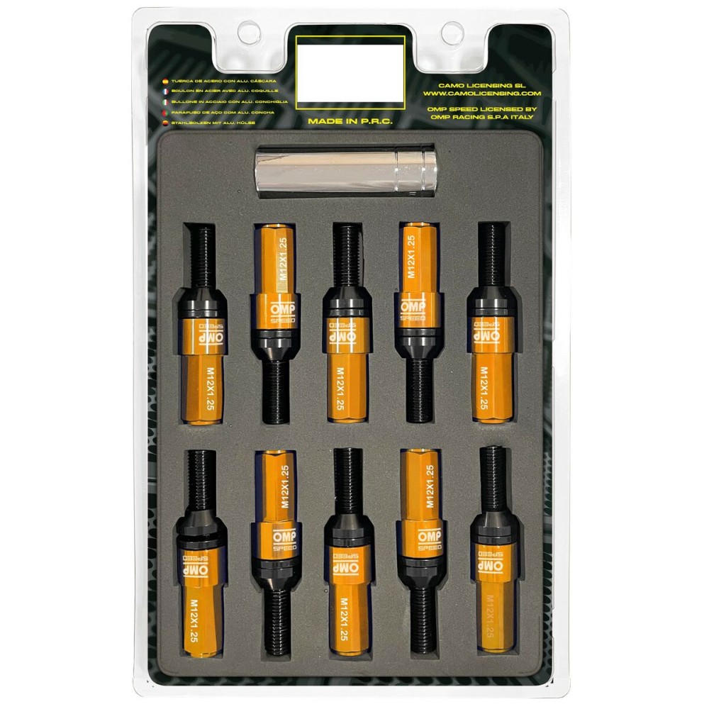 Kit de vissage OMP OMPS09971210 28 mm Orange M12 x 1,25