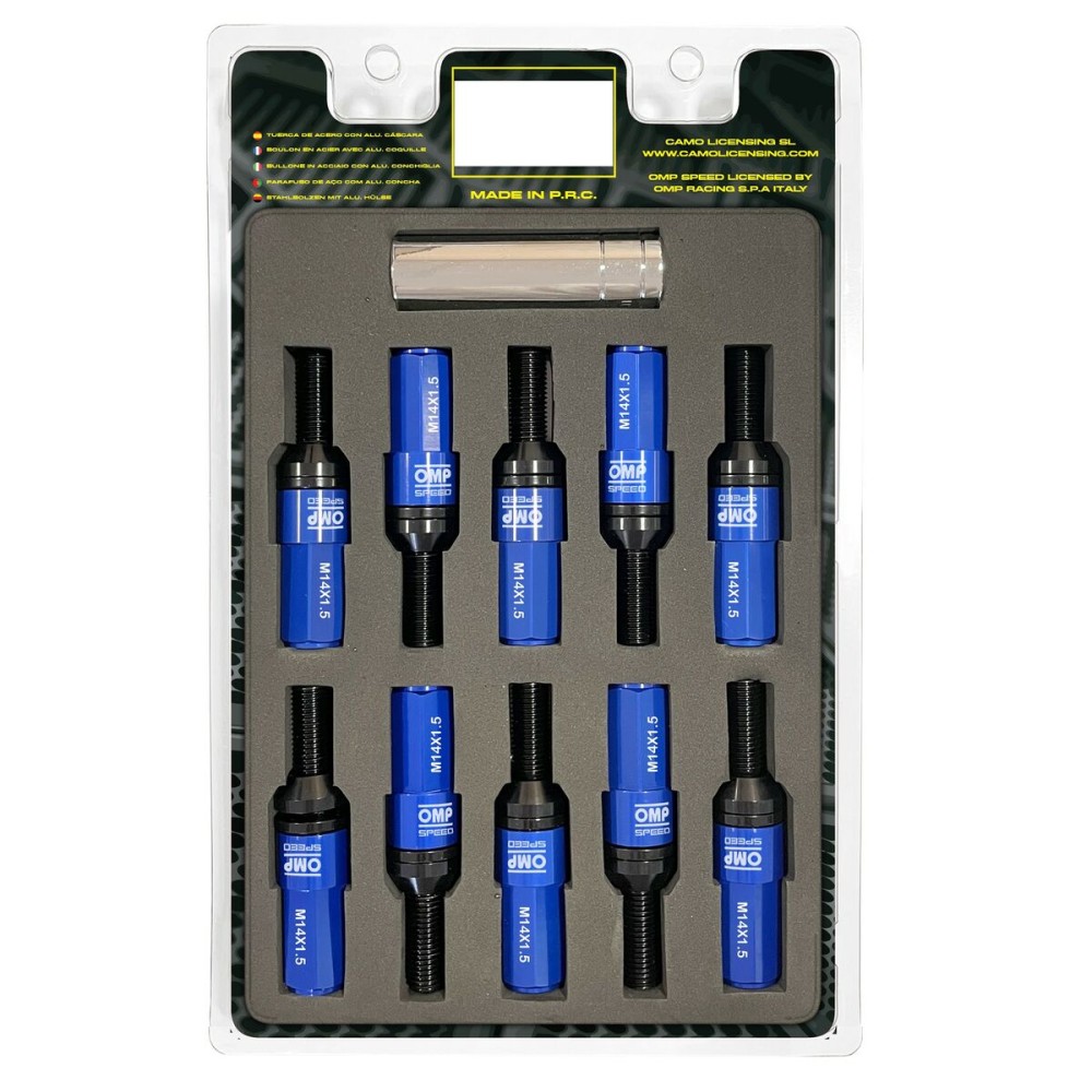 Kit de vissage OMP OMPS09981407 28 mm Bleu M14 x 1,50