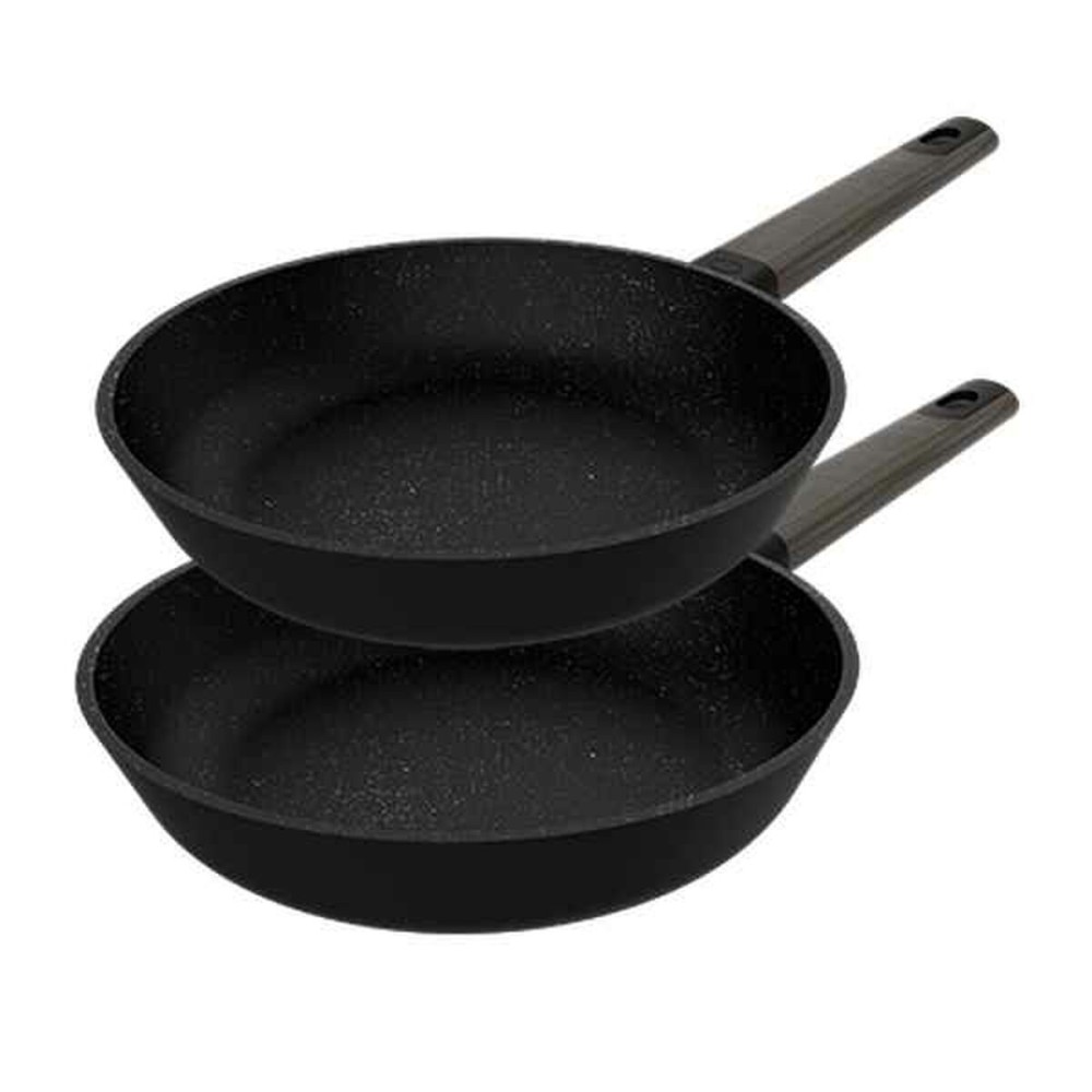 Pfannen-Set Cecotec Polka Excellence Bucket Set Force Ø 24 cm Schwarz Aluminium