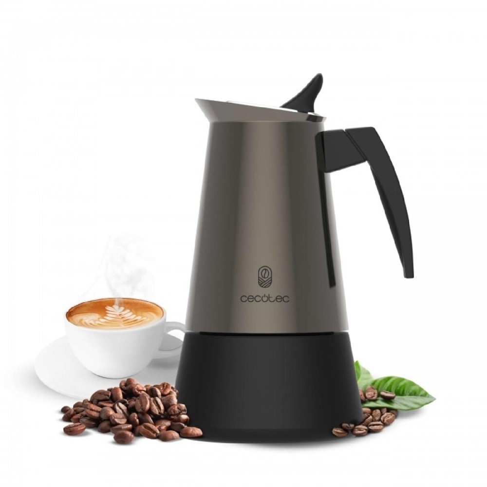 Italienische Kaffeemaschine Cecotec Piccolina 600 Gold Edelstahl 6 Tassen 300 ml