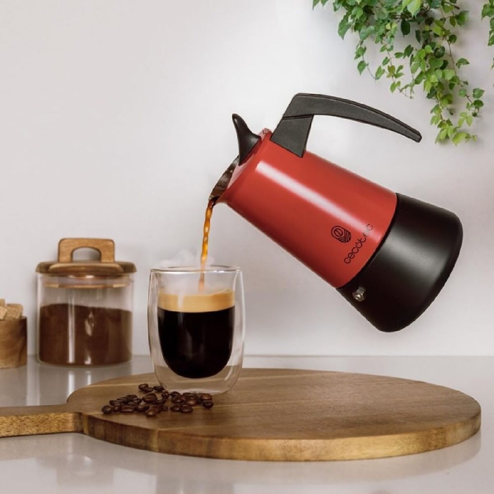 Italienische Kaffeemaschine Cecotec Piccolina 600 Gold Edelstahl 6 Tassen 300 ml