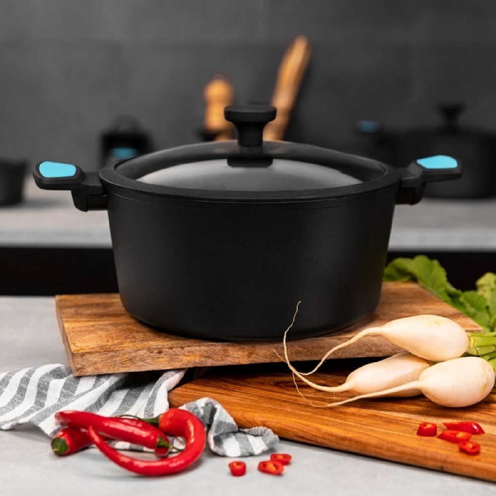 Casserole with Lid Cecotec Polka Platinum 28 Pot Thunder 4,5 L Black Grey Aluminium Ø 28 cm