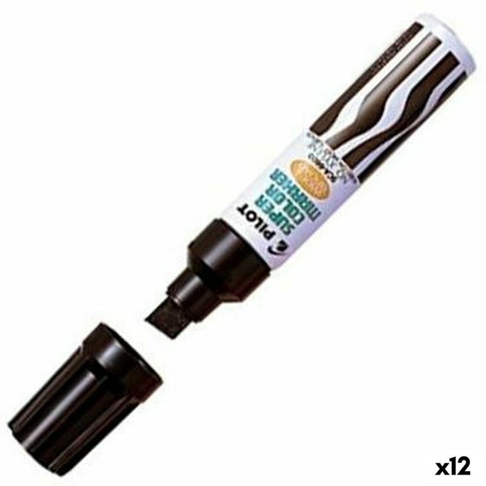 Dauermarker Pilot SCA-6600 Schwarz (12 Stück)