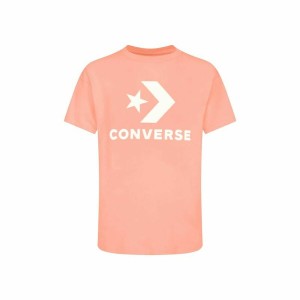 Unisex Kurzarm-T-Shirt Converse Standard Fit Center Front Large Lachsfarben