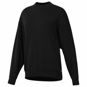 Damen Sweater ohne Kapuze Reebok Supply Crew Schwarz