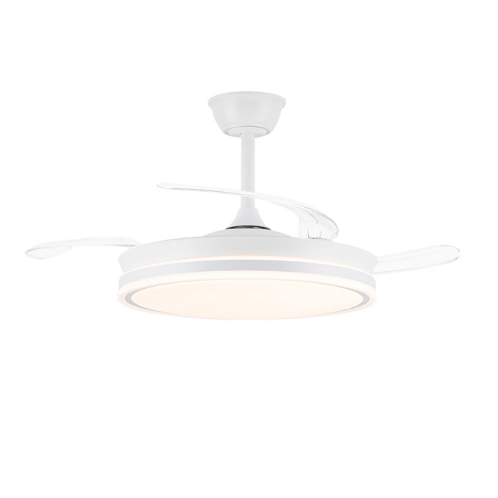 Ceiling Fan CristalRecord EVO RETRAC Transparent 72 W