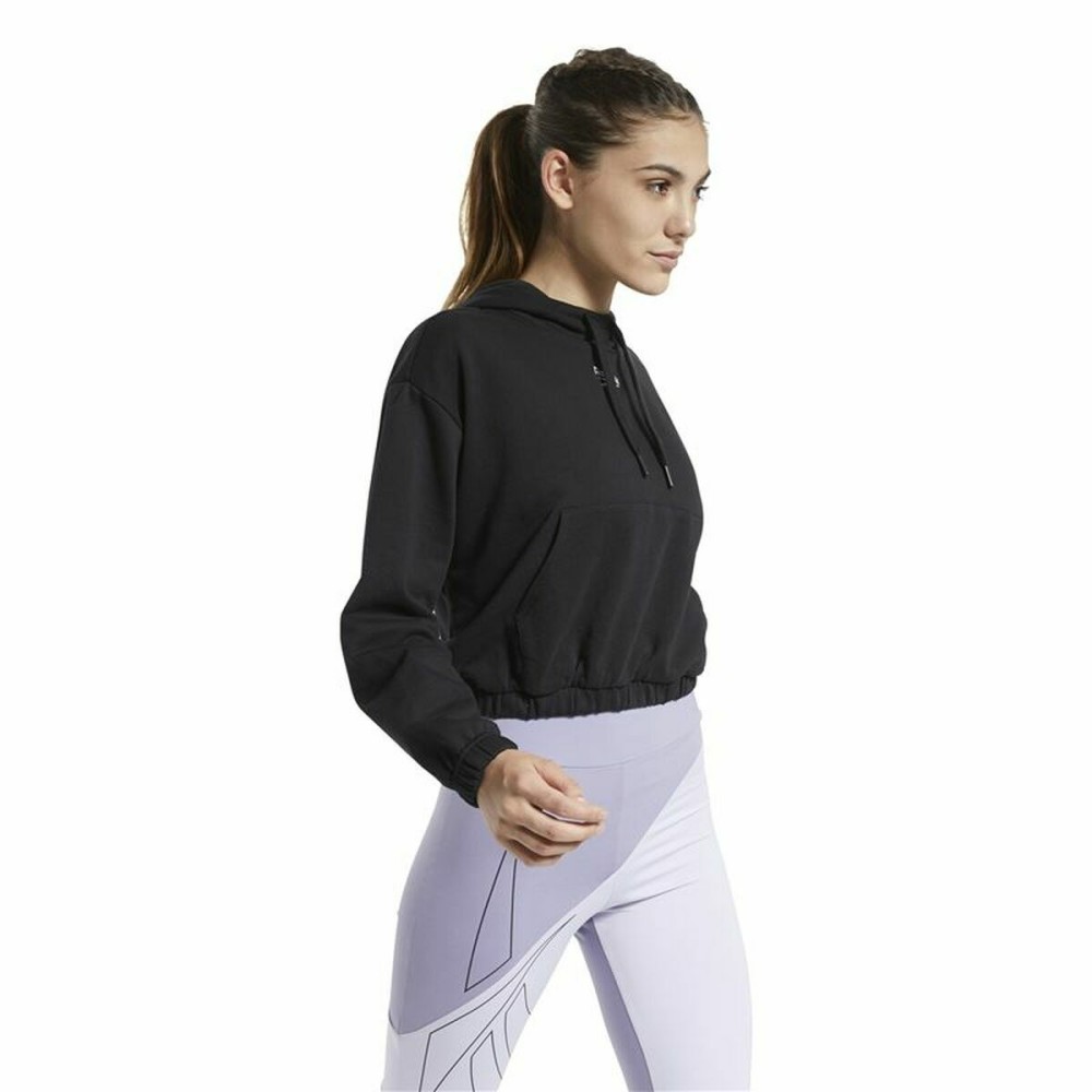 Sweat à capuche femme Reebok Sportswear Cropped Noir