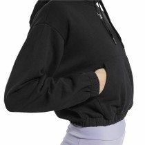 Damen Sweater mit Kapuze Reebok Sportswear Cropped Schwarz