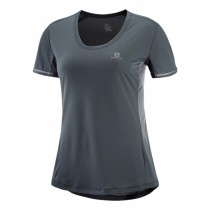 Damen Kurzarm-T-Shirt Salomon Agile Dunkelgrau