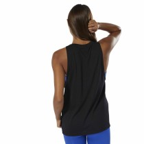 Women's Sleeveless T-shirt Reebok Burnout Black