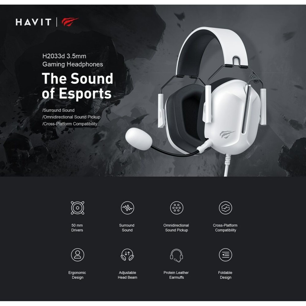 Casques avec Micro Gaming Havit H2033d