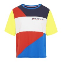 Damen Kurzarm-T-Shirt Tommy Hilfiger Colour-Blocked Blau