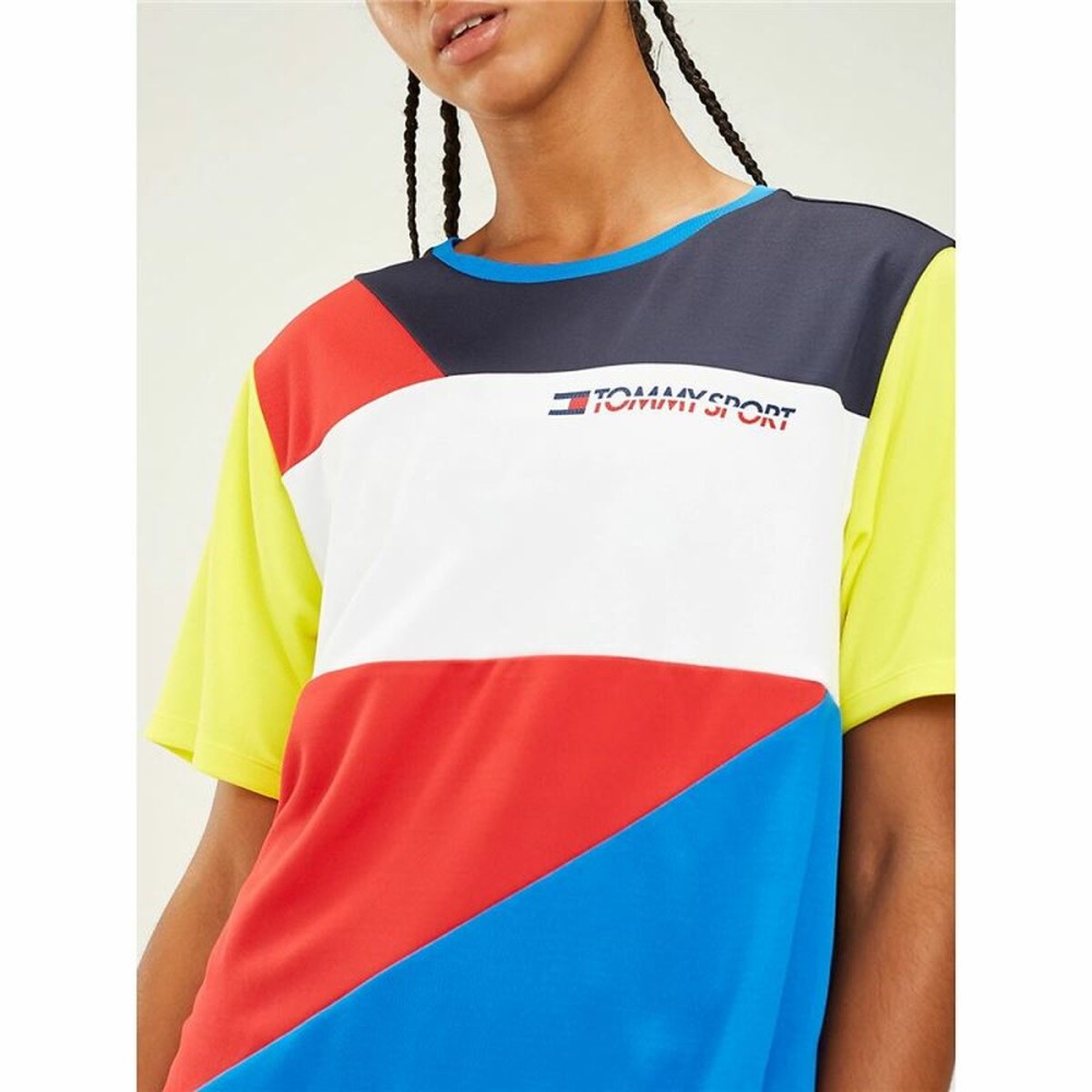 T-shirt à manches courtes femme Tommy Hilfiger Colour-Blocked Bleu