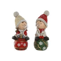 Christmas bauble Home ESPRIT White Red Green 20,5 x 23 x 51 cm (2 Units)