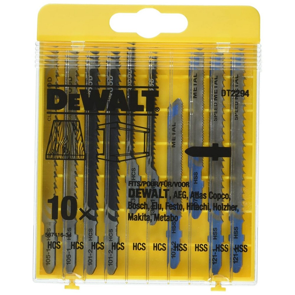 Lame scie Dewalt DT2294-QZ Métal Bois 10 Pièces