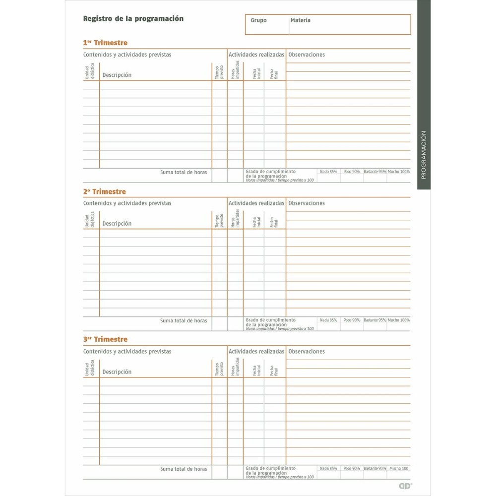 Agenda Additio Global Enseignant 24 x 32 cm