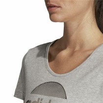 Women’s Short Sleeve T-Shirt Adidas Linear Light grey