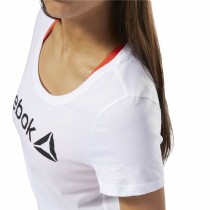 Damen Kurzarm-T-Shirt Reebok Scoop Neck Weiß