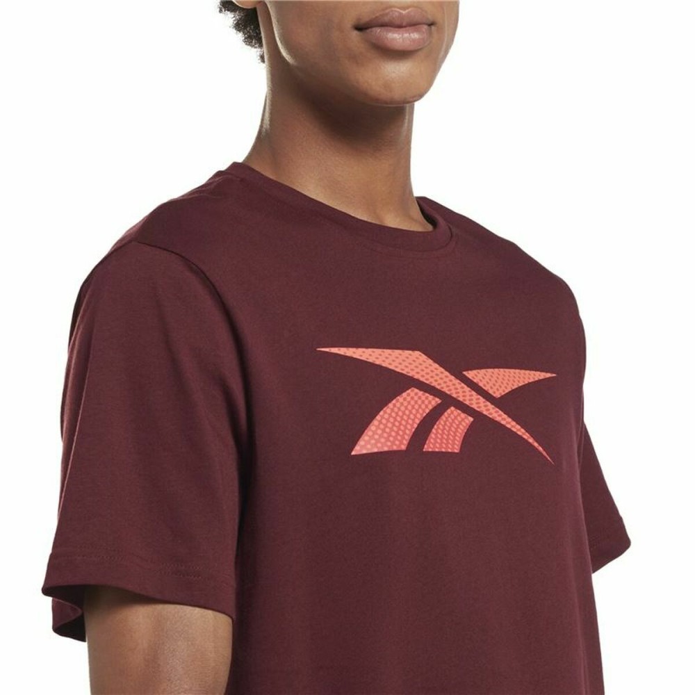 Herren Kurzarm-T-Shirt Reebok RI Logo Granatrot