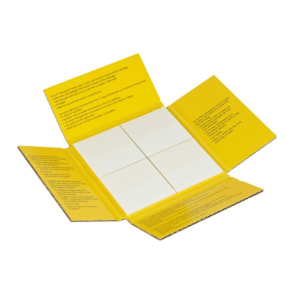 Haftnotizen Post-it 600-TRSPT-SIOC Durchsichtig 12 Stücke 73 x 73 mm