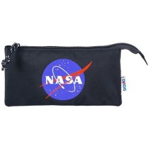 Dreifaches Mehrzweck-Etui DOHE Nasa Logo Schwarz