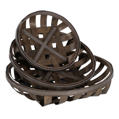 Set de basket Marron Bois 51 x 51 x 9 cm (3 Unités)