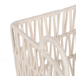 Set of Baskets White Rope 45 x 35 x 36 cm (3 Pieces)